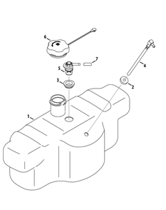 Fuel Tank Diagram and Parts List for RZT-S42 (17AF2BDS010-17WF2BDS010-17WF2BDS056-17WF2BDS210)(2012) Cub Cadet Lawn Tractor